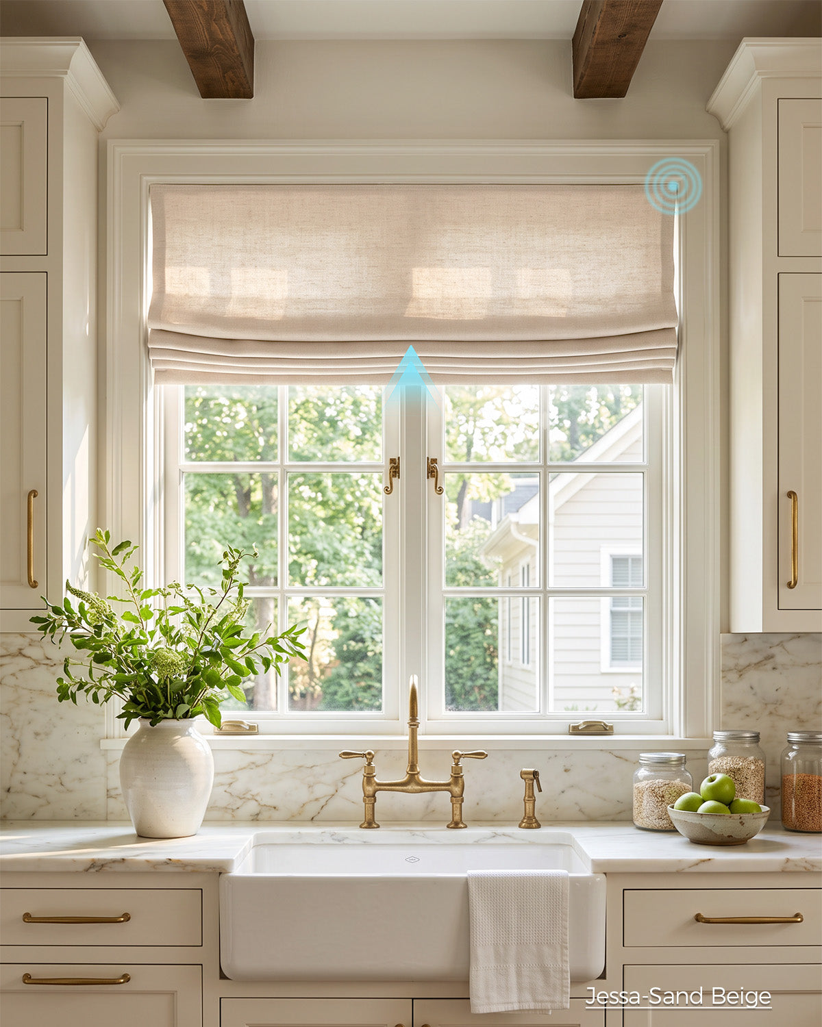 Jessa Custom Motorized Roman Shades