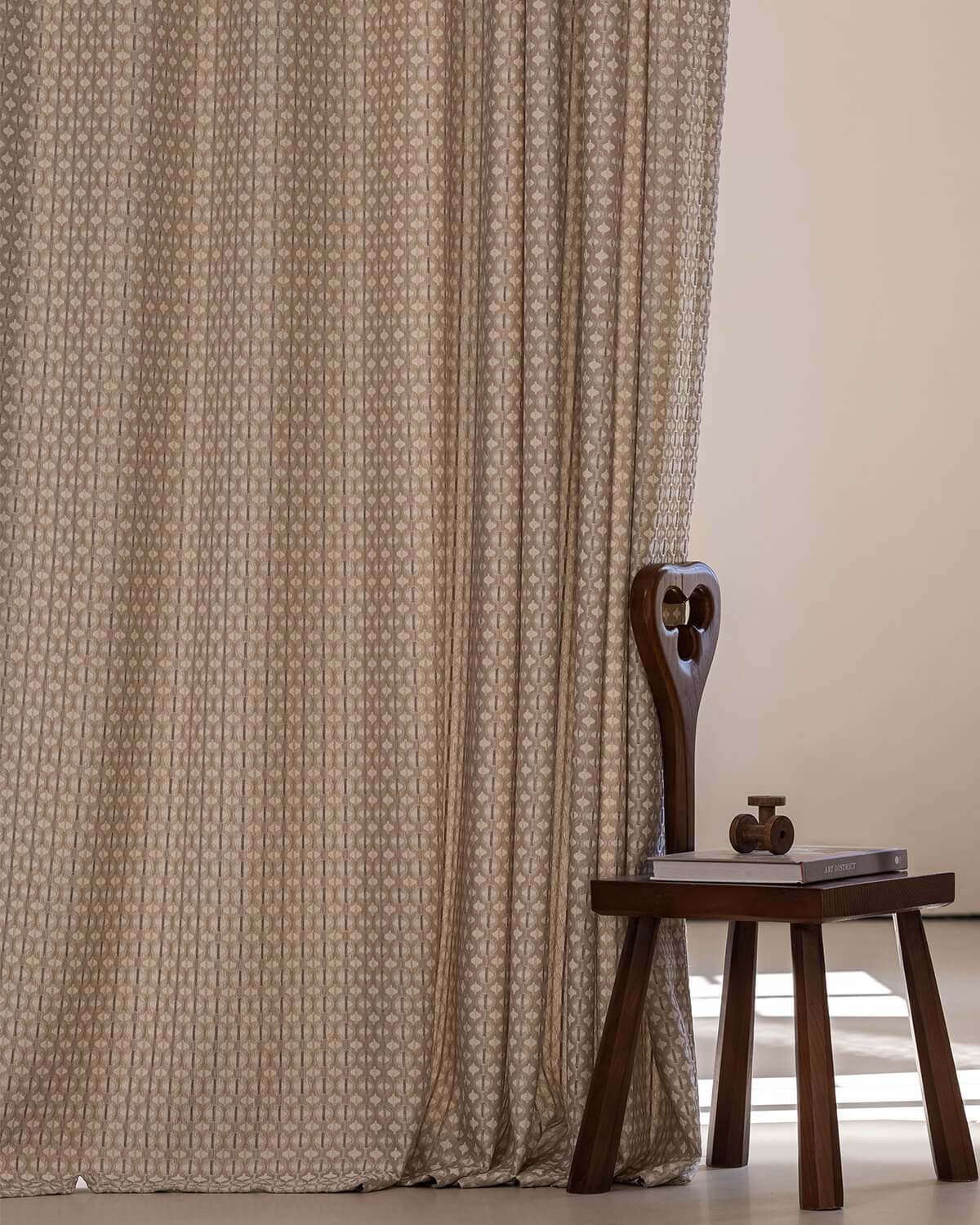 Solan Jacquard Pinch Pleated Custom Curtain