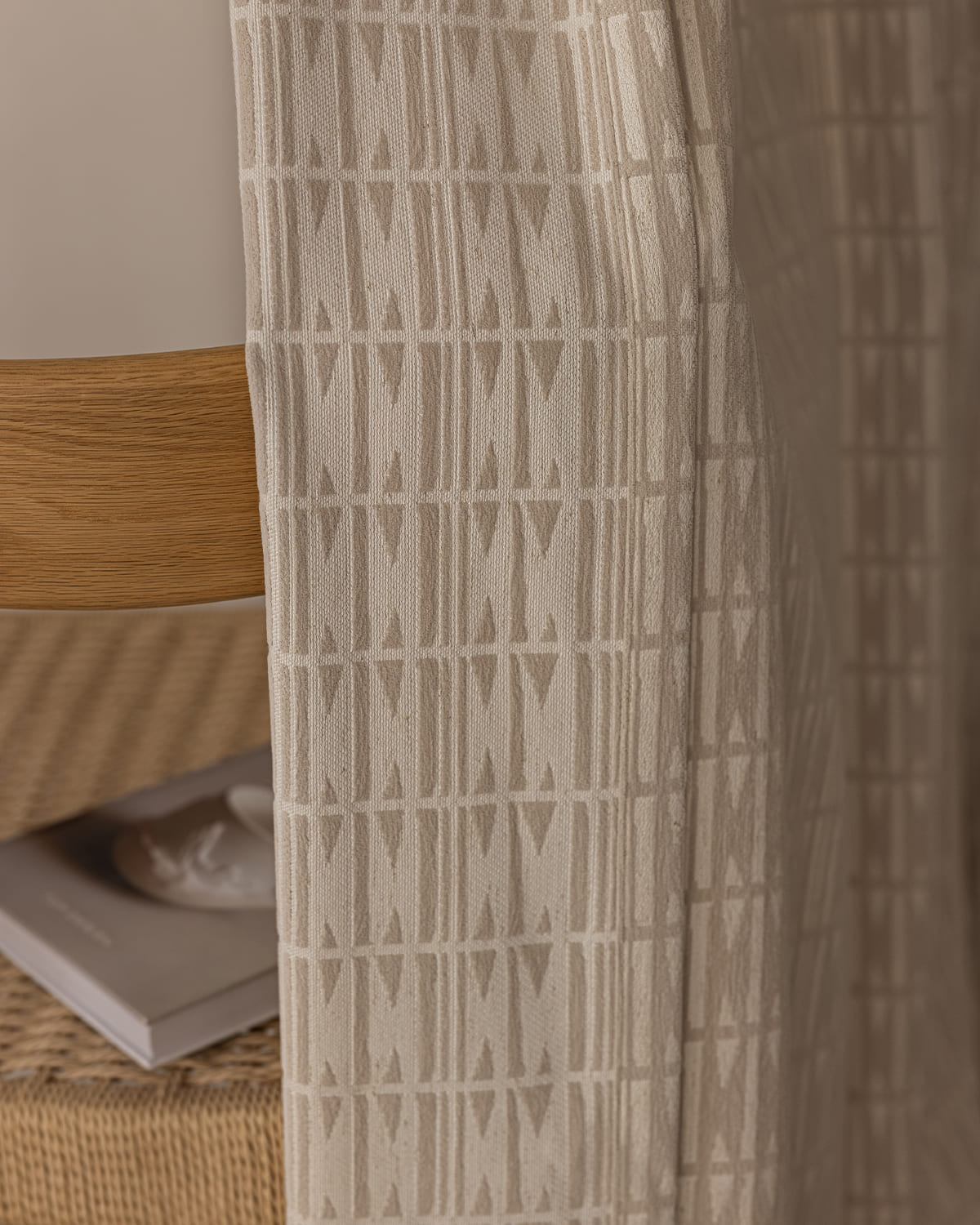Celia Jacquard Roman Pattern Pinch Pleated Curtains
