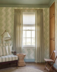 Zaria Stripe Linen Blend Light Blocking Curtains