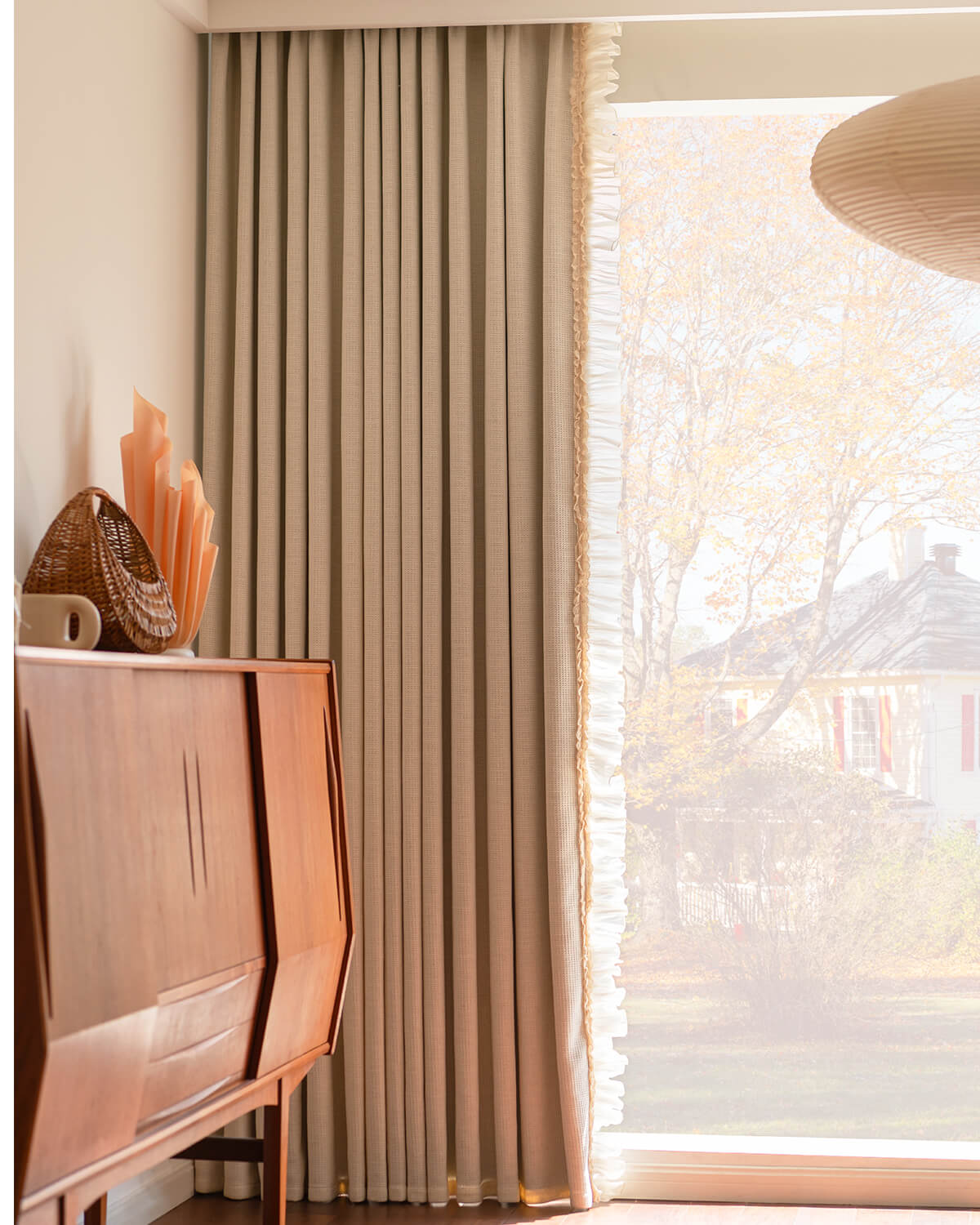Waffle Weave Pinch Pleated Curtains | Thick, Textured Drapes for Living Room & Bedroom(Waff)