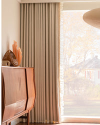 Waffle Weave Pinch Pleated Curtains | Thick, Textured Drapes for Living Room & Bedroom(Waff)