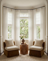 Patti Cotton Blend Fine Slub Sheer Curtains