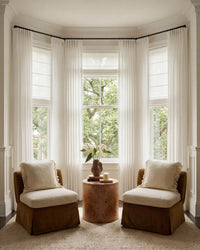 Patti Cotton Blend Fine Slub Sheer Curtains