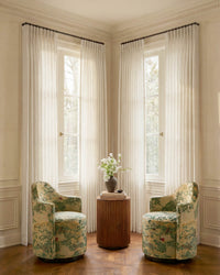 Arden Linen Blend Textured Weave Sheer Curtains