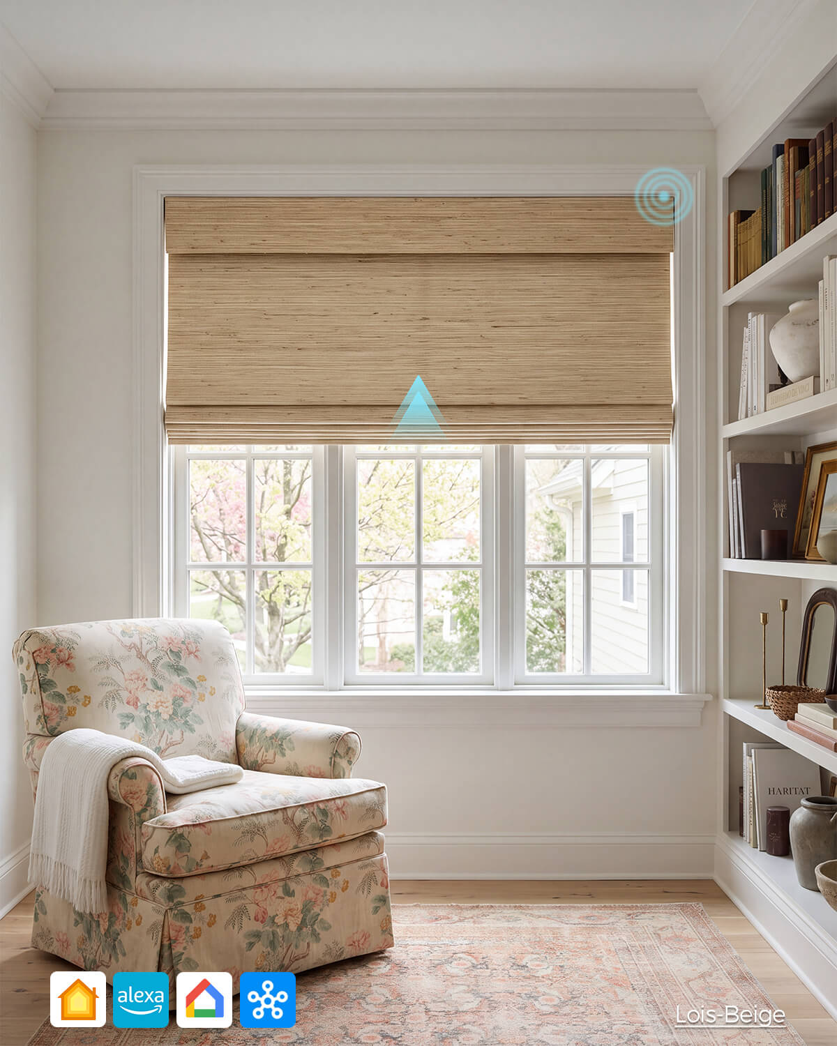 Lois Handgewebter natürlicher Ramie-Bambusrollo