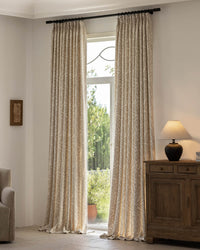 Mila Leaf Pattern Pinch Pleated Drape