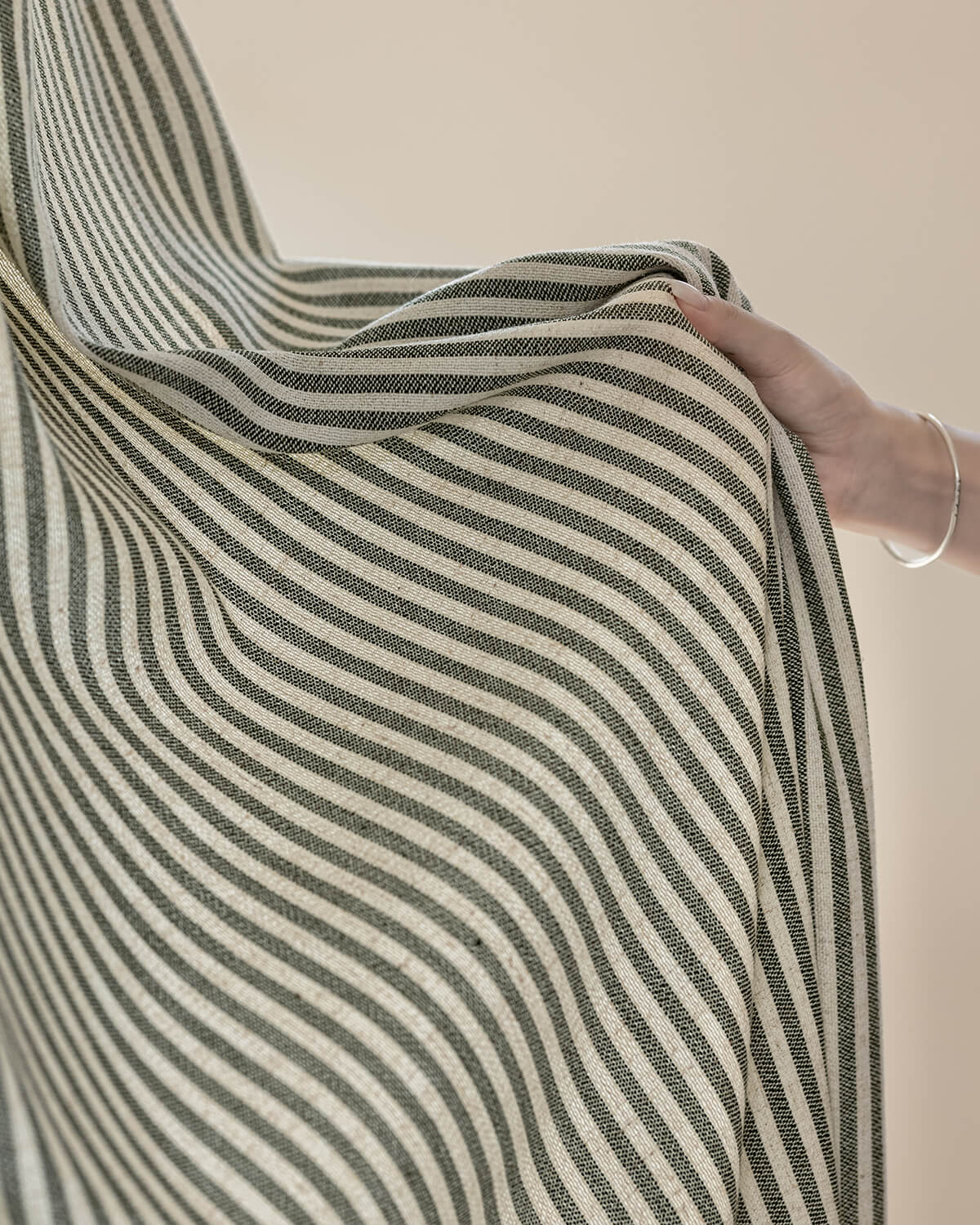 Zaria Stripe Linen Blend Light Blocking Curtains