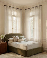 Arden Linen Blend Textured Weave Sheer Curtains