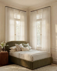 Arden Linen Blend Textured Weave Sheer Curtains