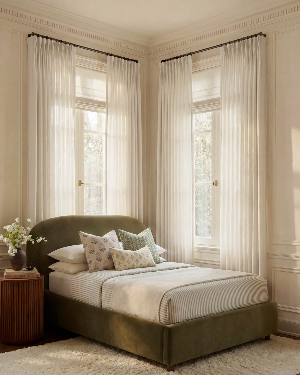 Arden Linen Blend Textured Weave Sheer Curtains