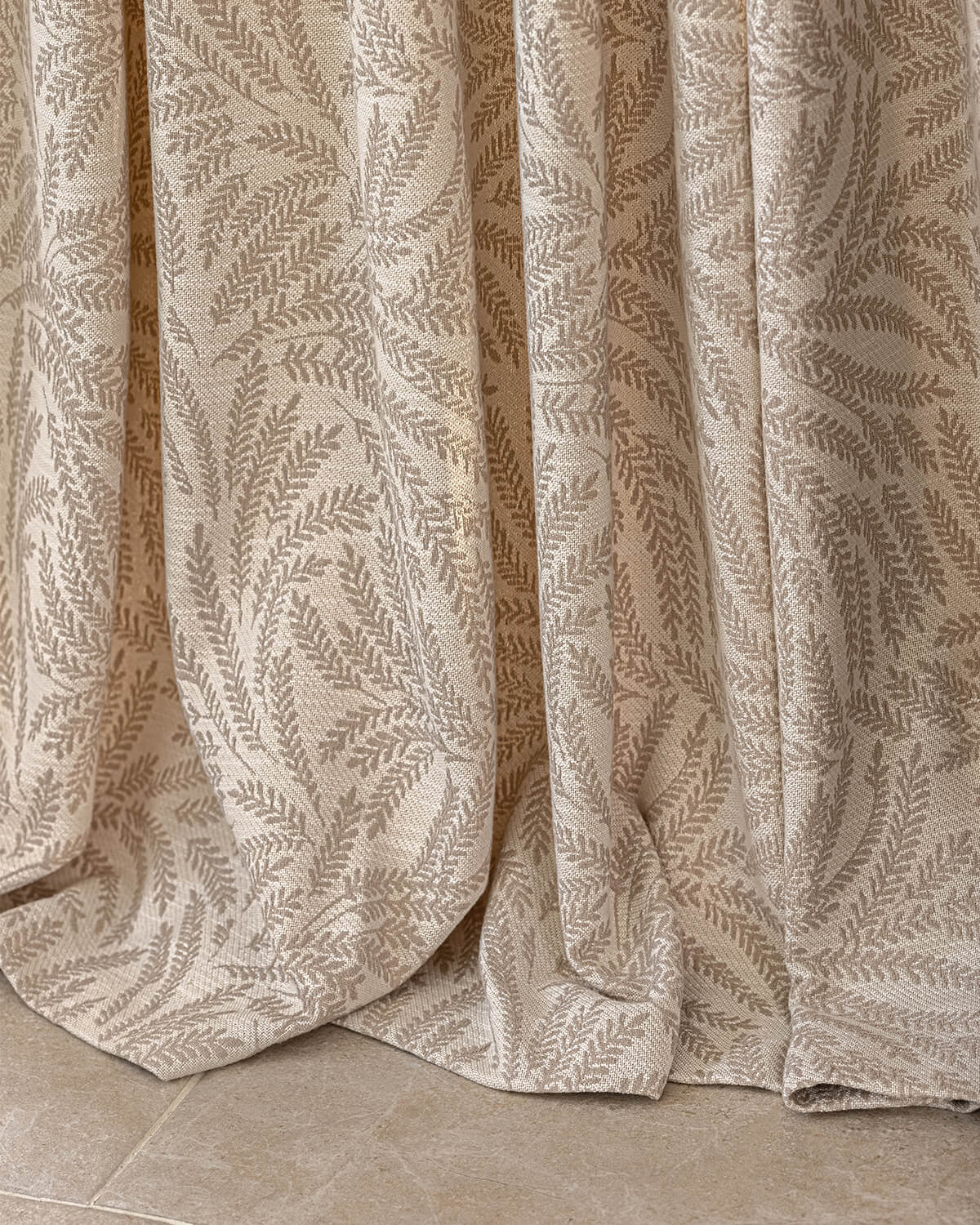 Mila Leaf Pattern Pinch Pleated Drape