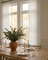 Aura Linen Blend Slub Weave Sheer Curtains