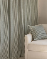 Zaria Stripe Linen Blend Light Blocking Curtains