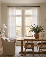 Aura Linen Blend Slub Weave Sheer Curtains