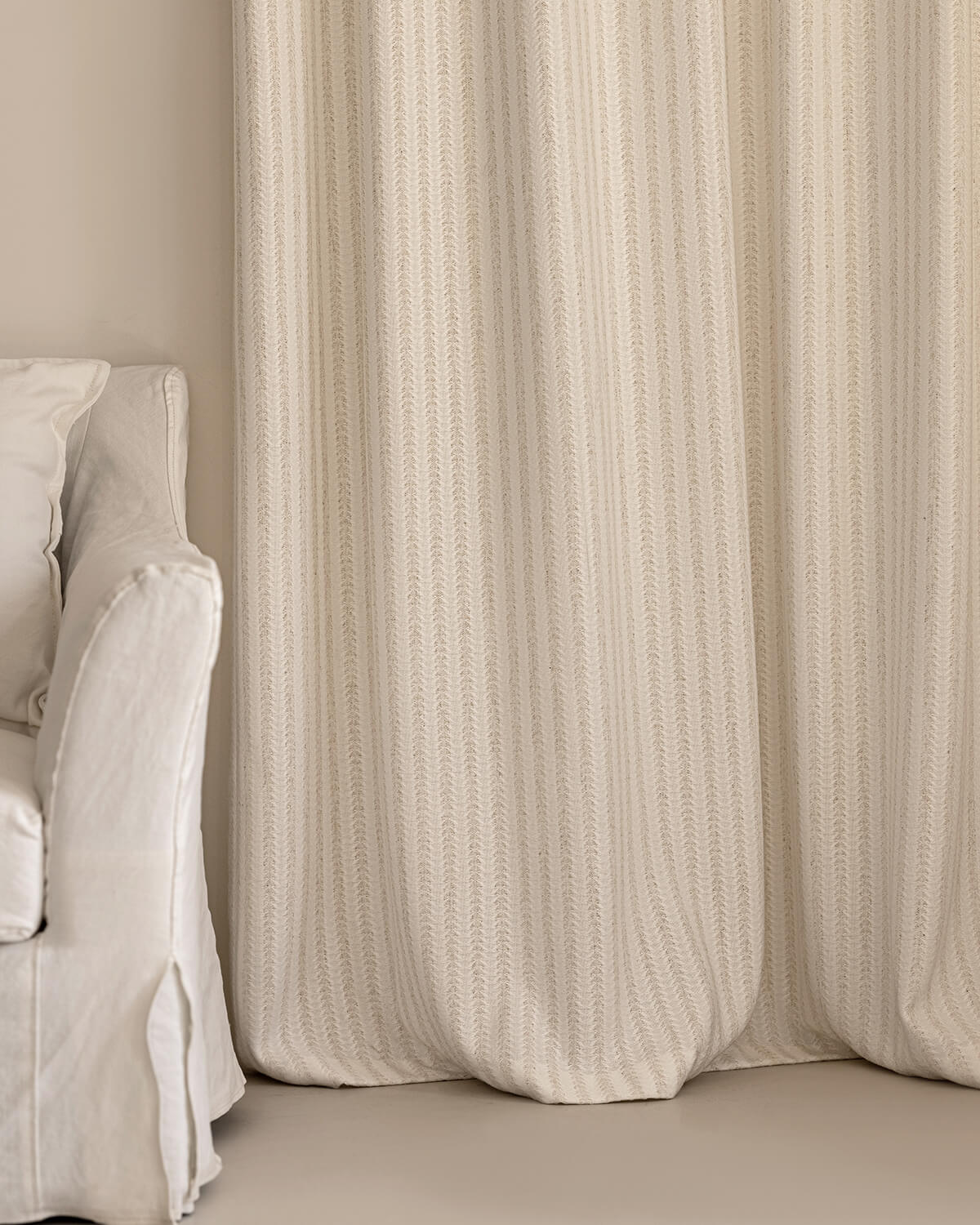 Willow Linen Pinstripe Curtains