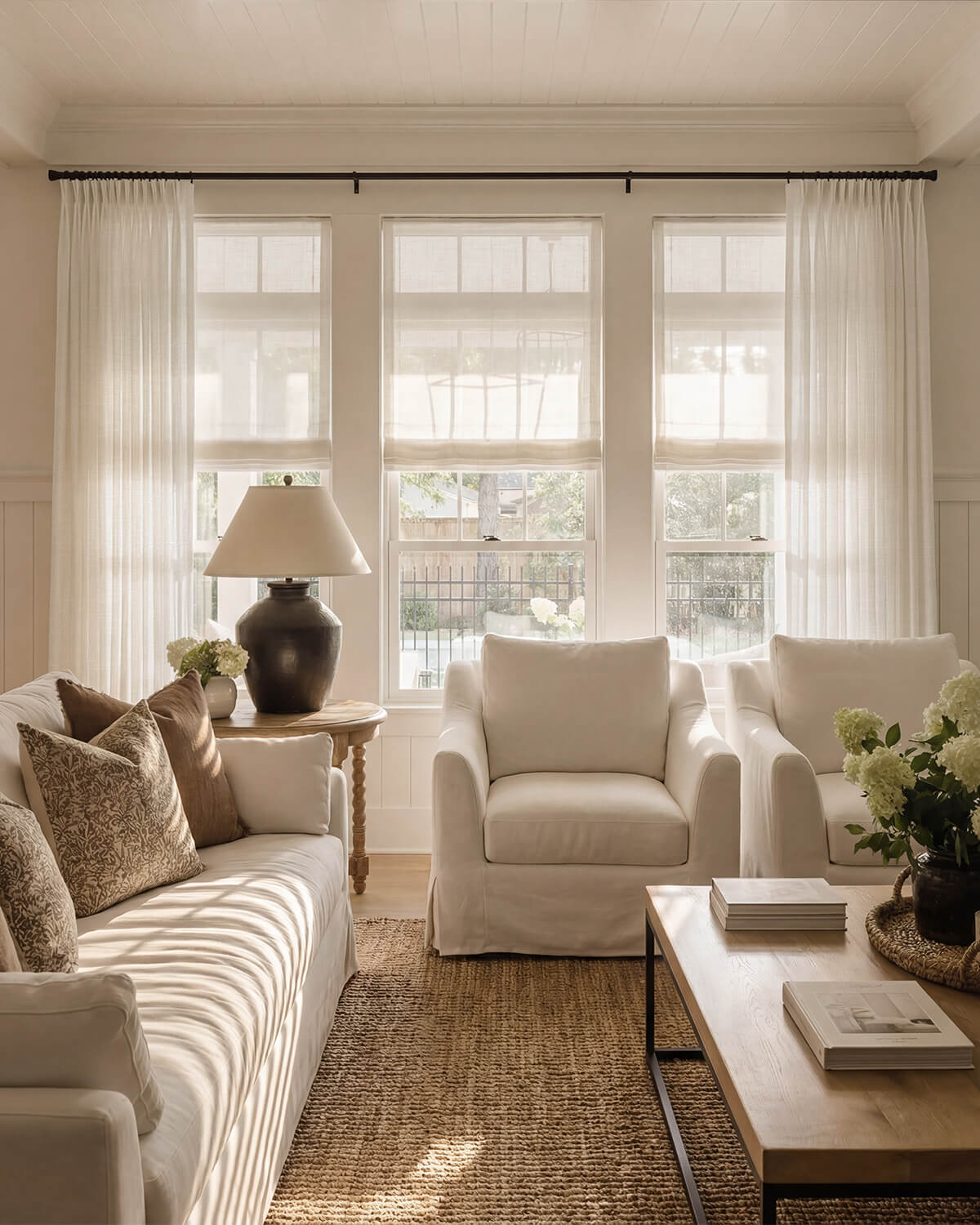 Juniper Linen Blend Coarse Slub Sheer Curtains