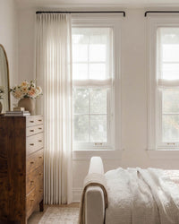 Patti Cotton Blend Fine Slub Sheer Curtains