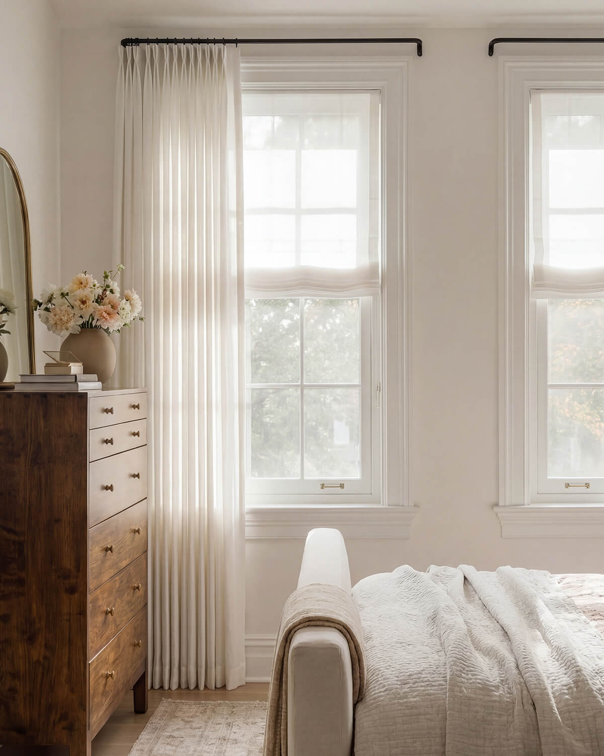 Patti Cotton Blend Fine Slub Sheer Curtains