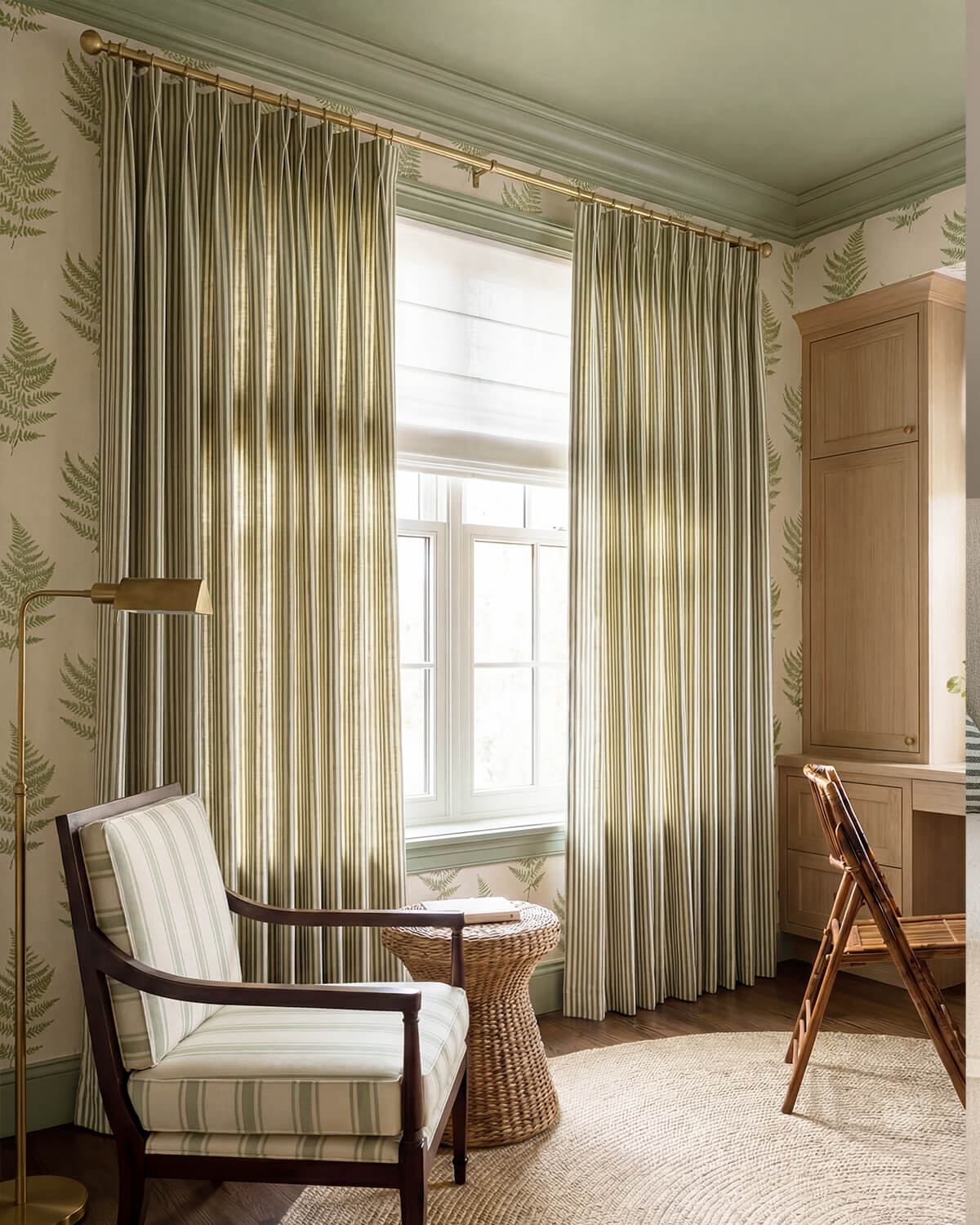 Zaria Stripe Linen Blend Light Blocking Curtains