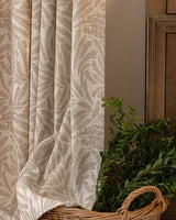 Mila Leaf Pattern Pinch Pleated Drape