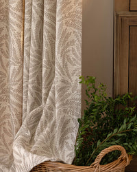 Mila Leaf Pattern Pinch Pleated Drape