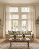 Lumi Neutral Linen Blend Curtains for Living Room & Dining Room