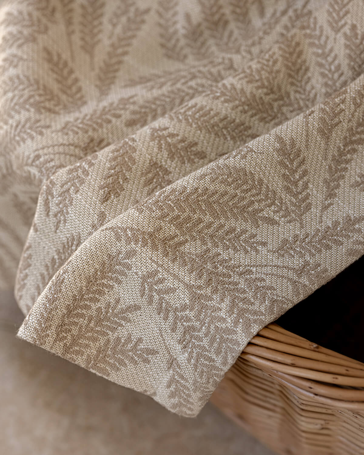 Mila Leaf Pattern Pinch Pleated Drape