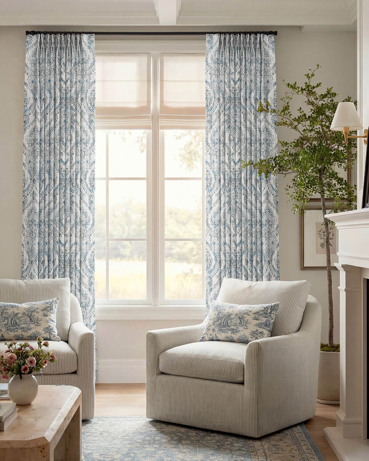 Tende Stampate Vintage in Lino Aveline