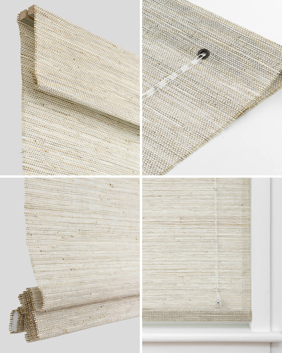 Echo Handgewebter natürlicher Jute-Bambusrollo