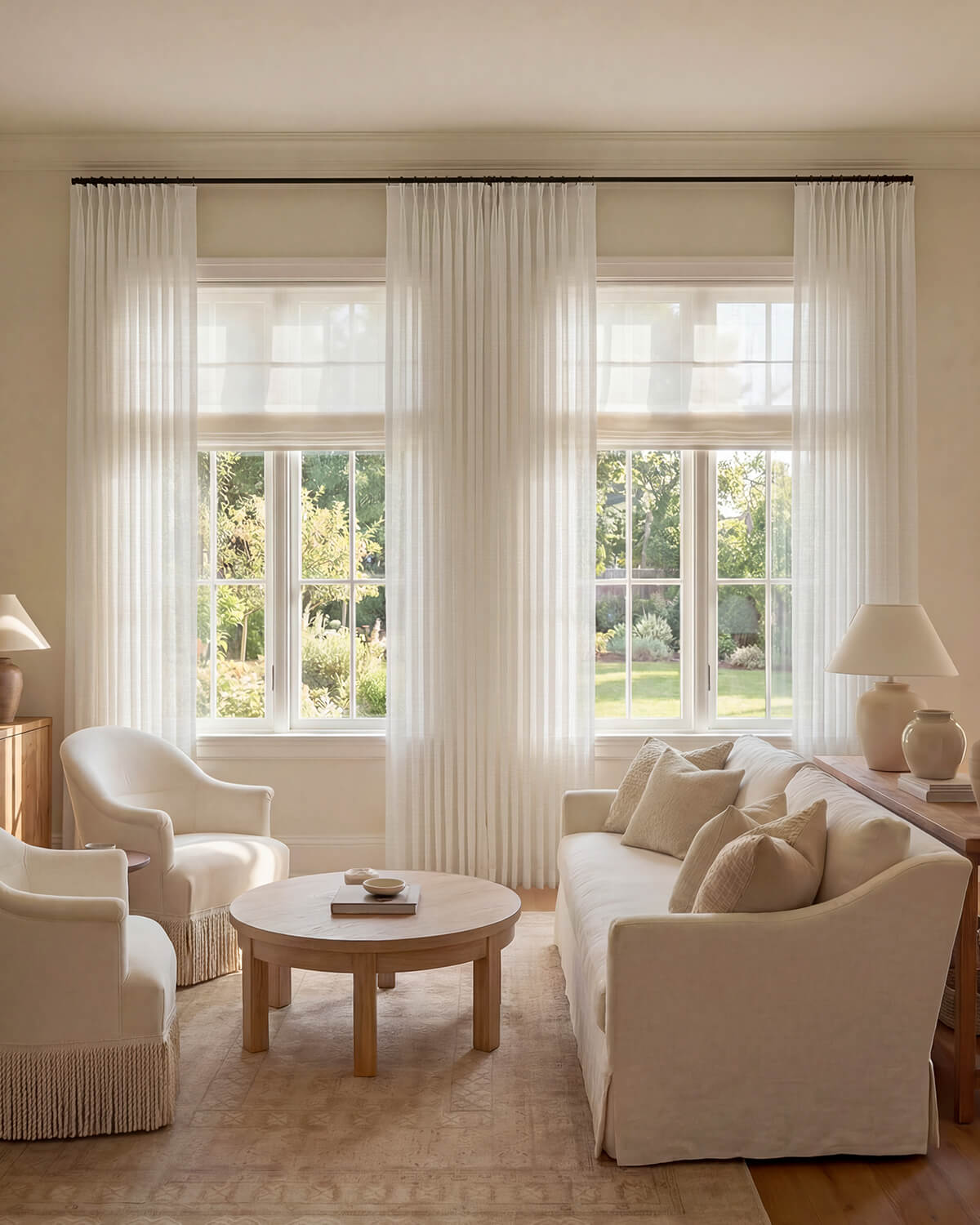 Juniper Linen Blend Coarse Slub Sheer Curtains