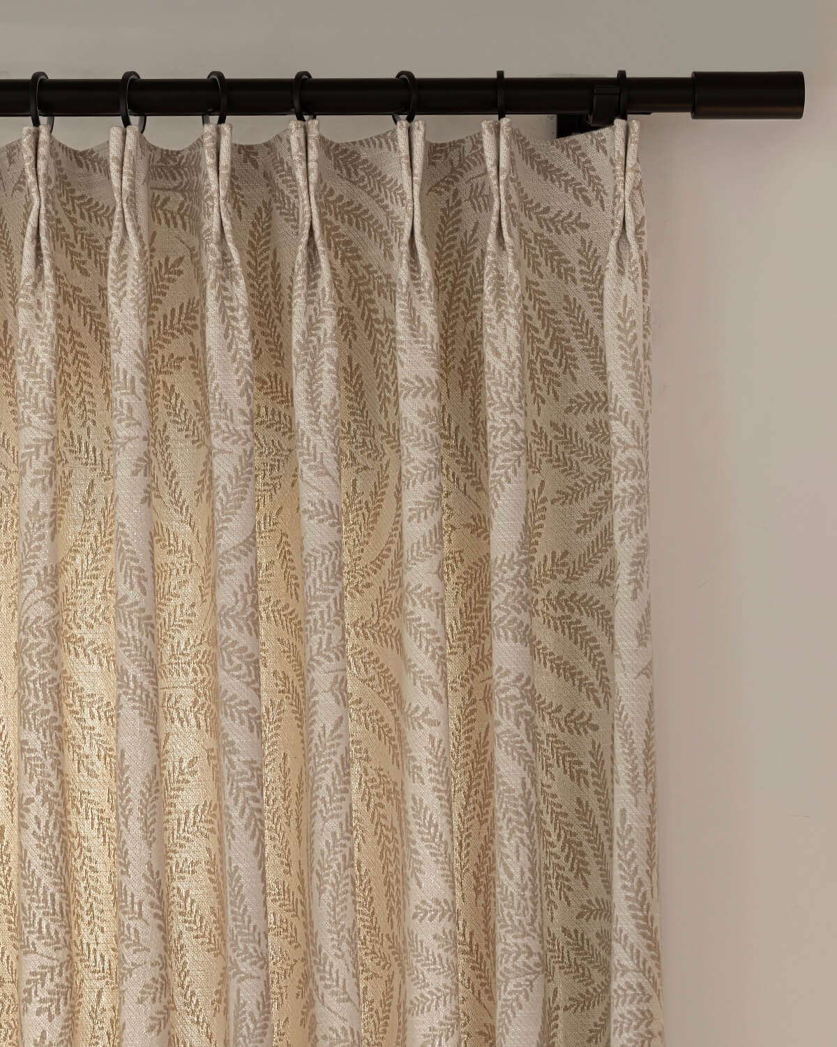 Mila Leaf Pattern Pinch Pleated Drape