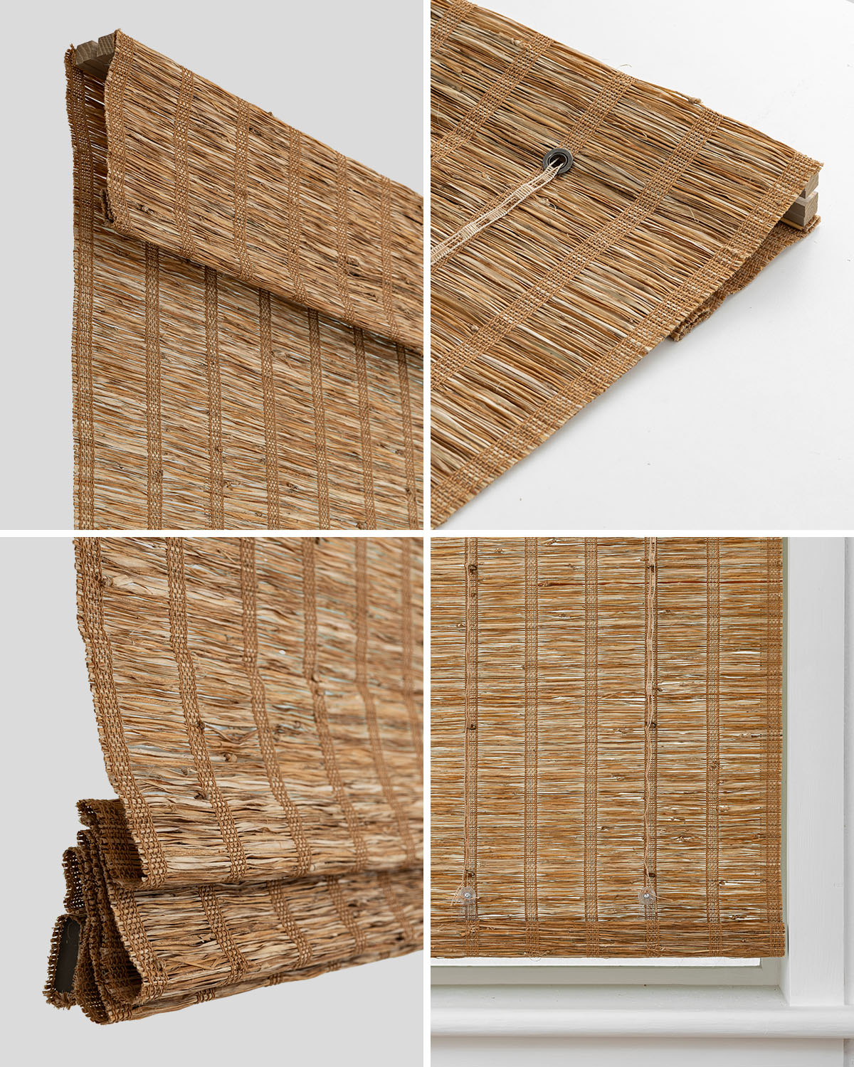 Lyra Handgewebter natürlicher Jute-Bambusrollo
