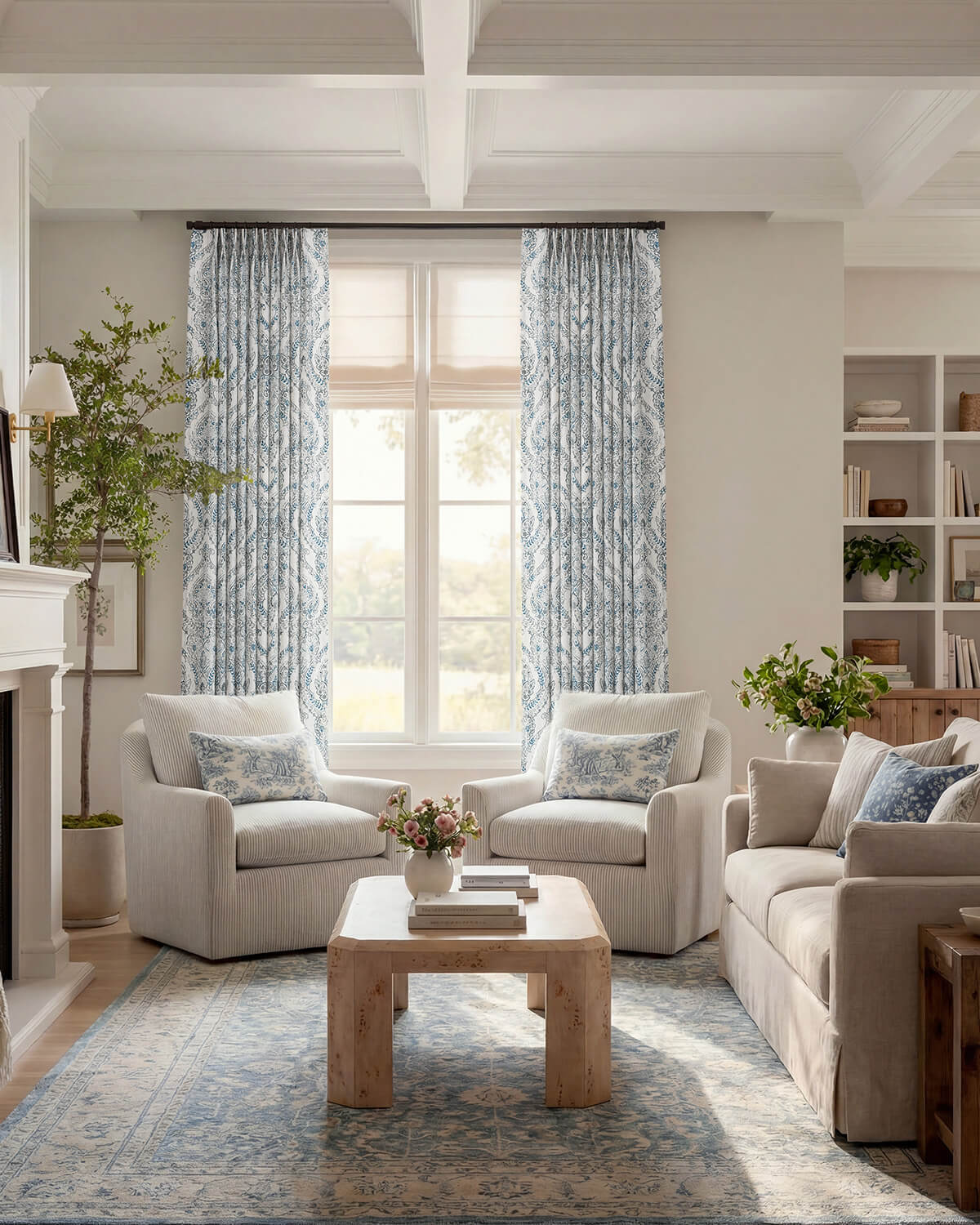 Tende Stampate Vintage in Lino Aveline