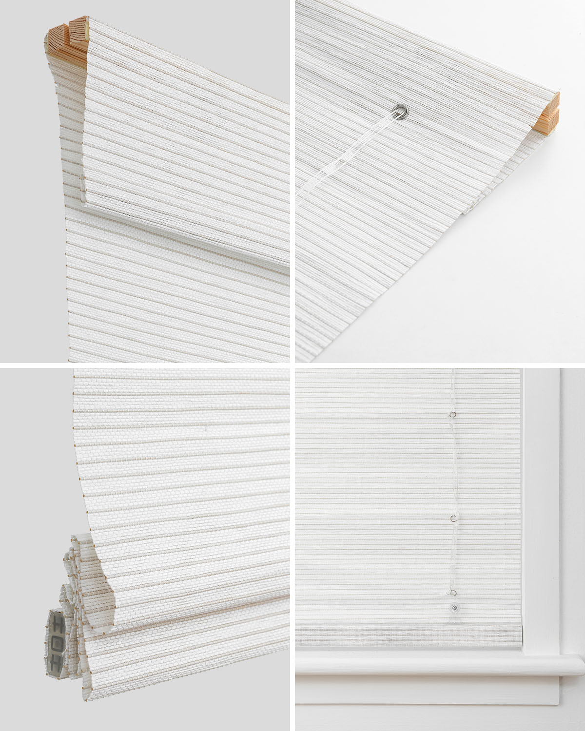 Sola Handgewebter natürlicher Papier-Bambusrollo