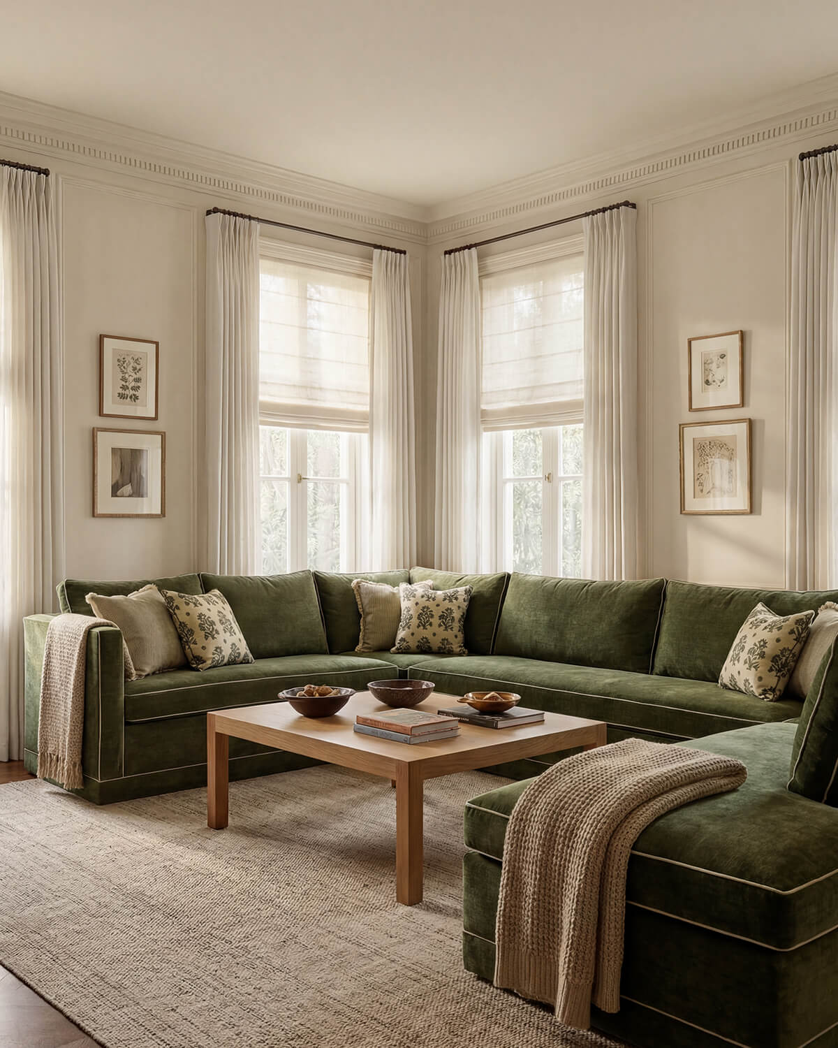 Arden Linen Blend Textured Weave Sheer Curtains