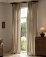 Zaria Delicate Striped Pattern Pleated Drape