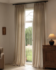 Zaria Delicate Striped Pattern Pleated Drape