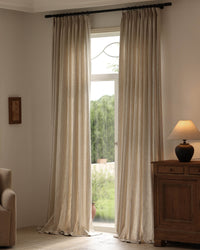 Zaria Delicate Striped Pattern Pleated Drape