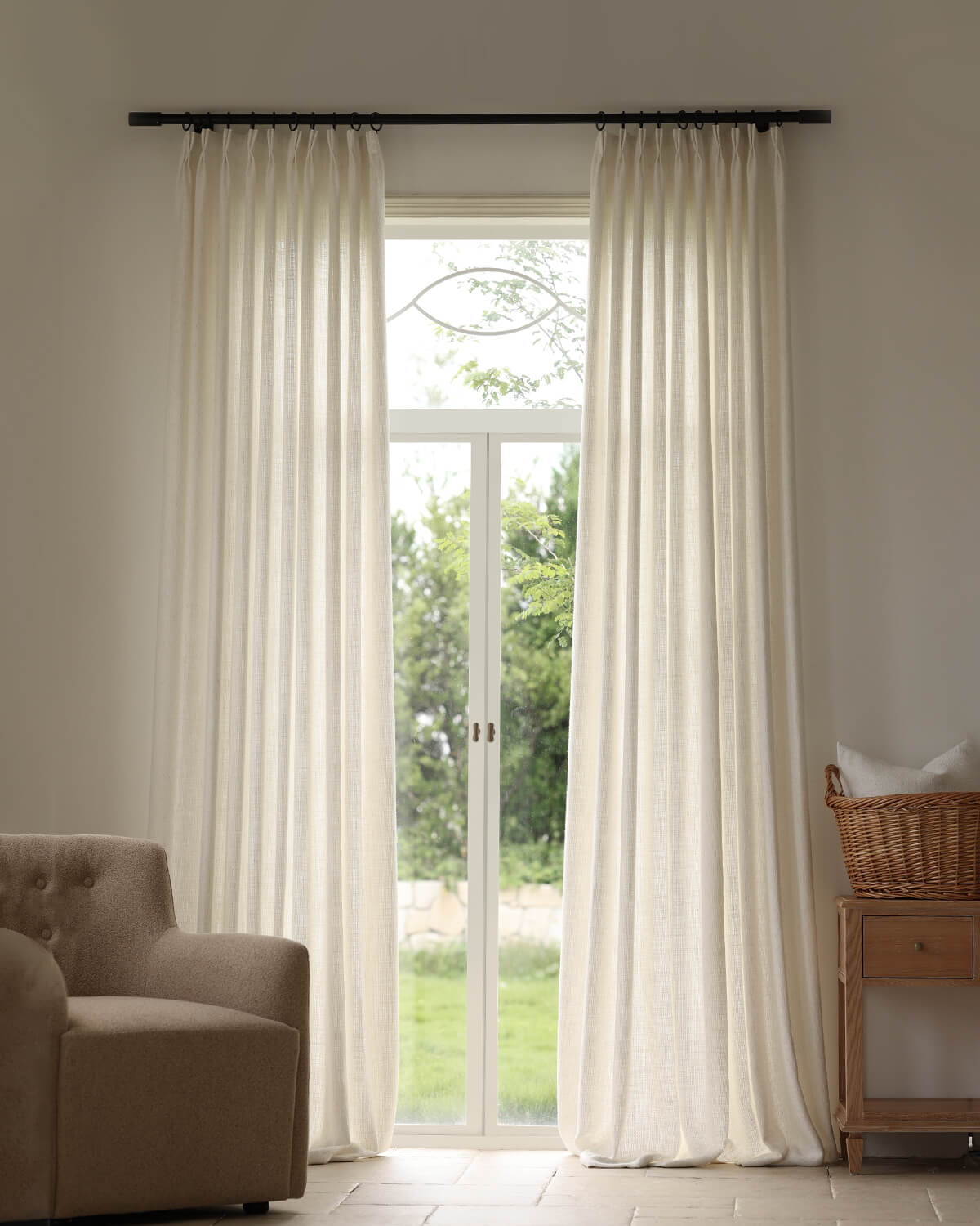 Clara Neutral Linen curtains