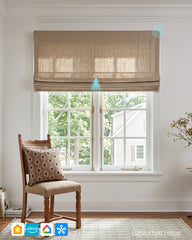 Luma Custom Motorized Roman Shades