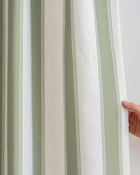 Mina Stripe Motorized Roman Shades