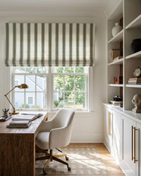Mina Stripe Motorized Roman Shades