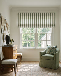 Mina Stripe Motorized Roman Shades