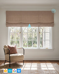 Margot Custom Motorized Roman Shades