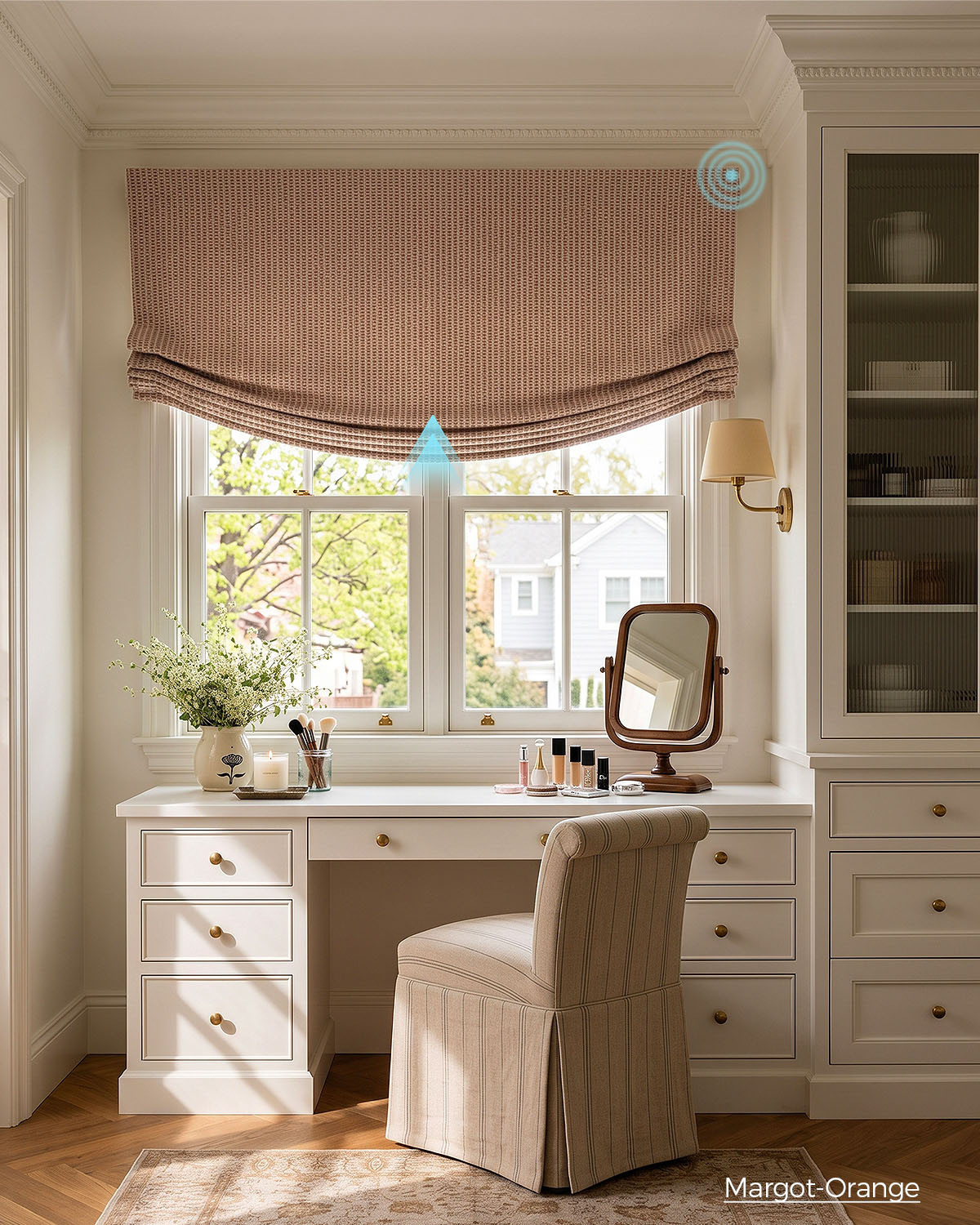 Margot Custom Motorized Roman Shades