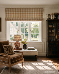 Scottish Custom Motorized Roman Shades