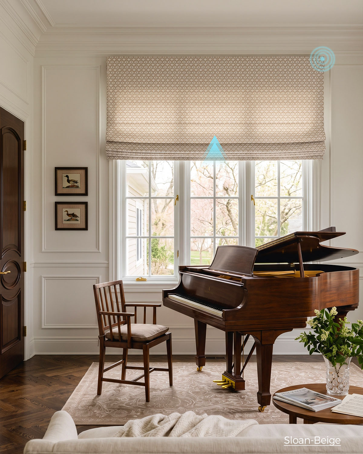 Sloan Custom Motorized Roman Shades