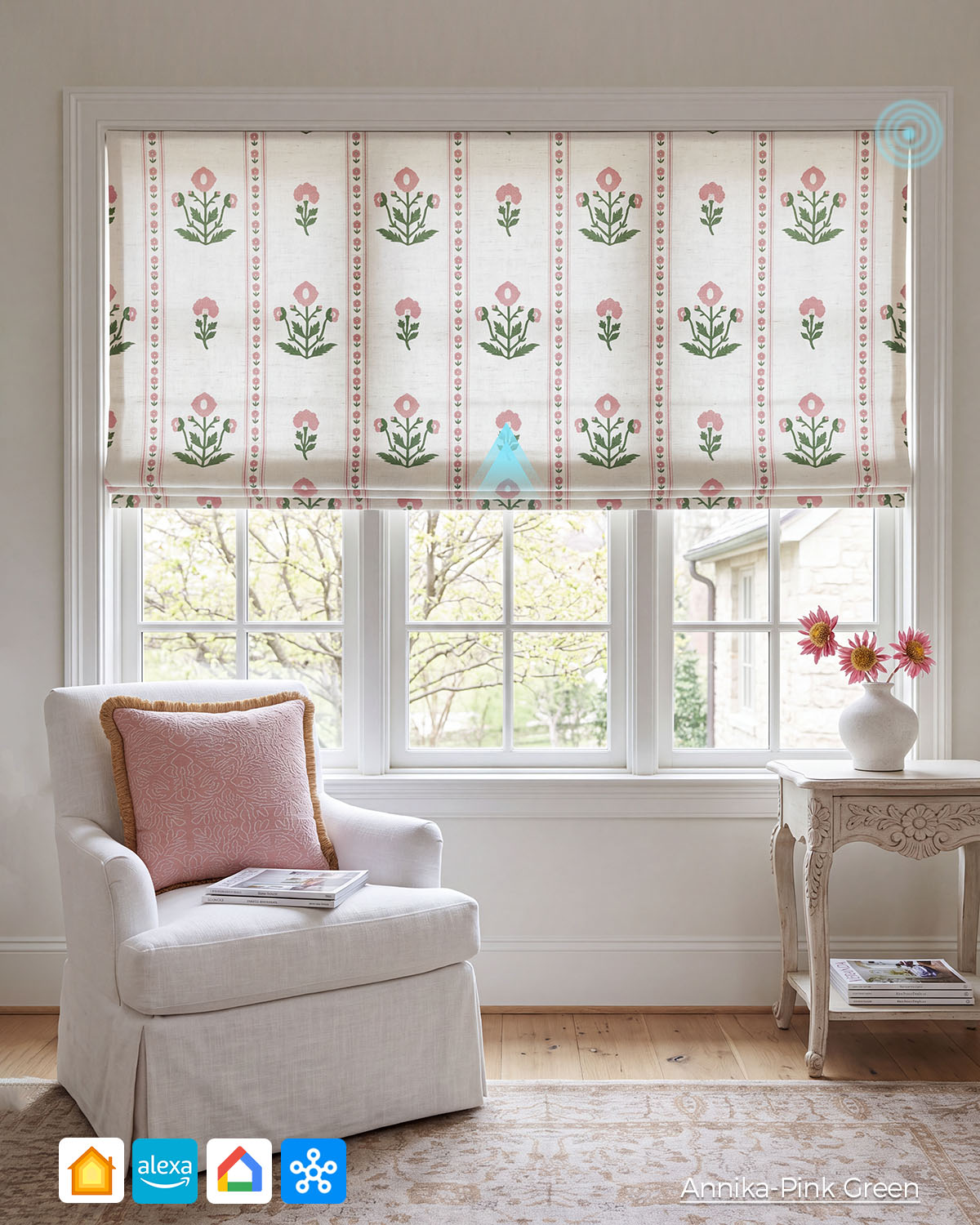 Annika Custom Motorized Roman Shades