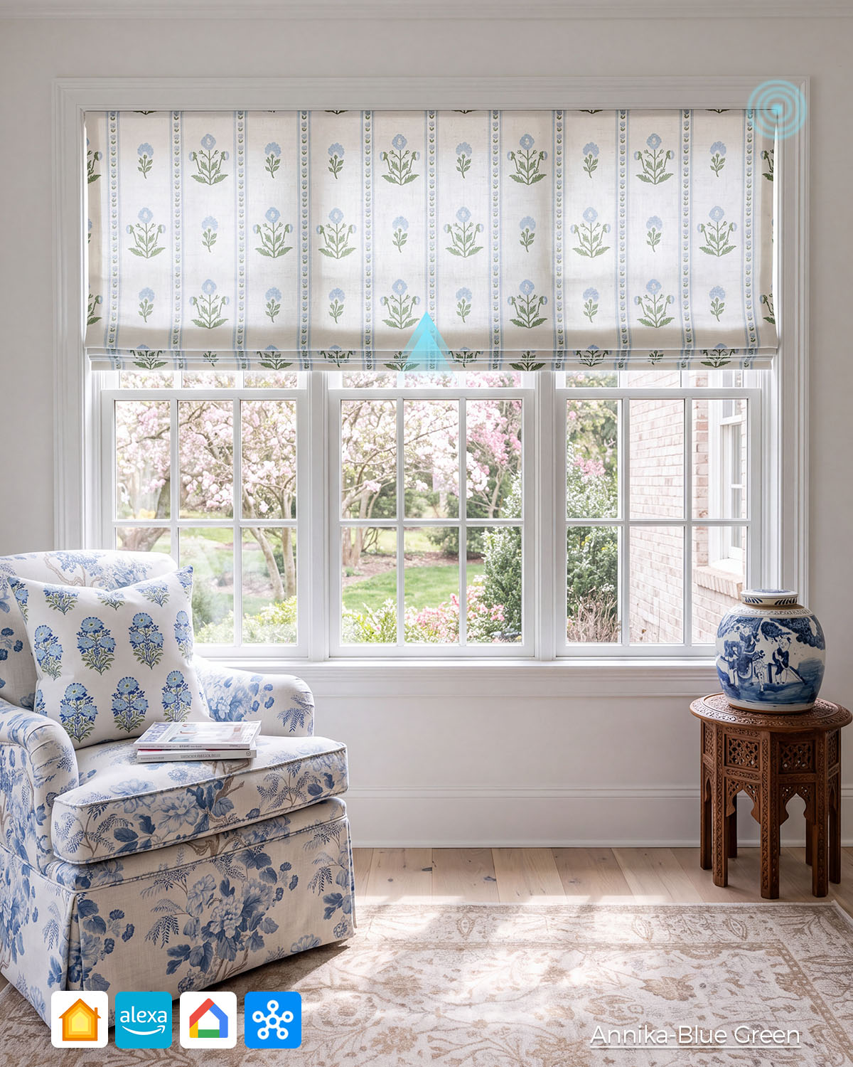 Annika Custom Motorized Roman Shades
